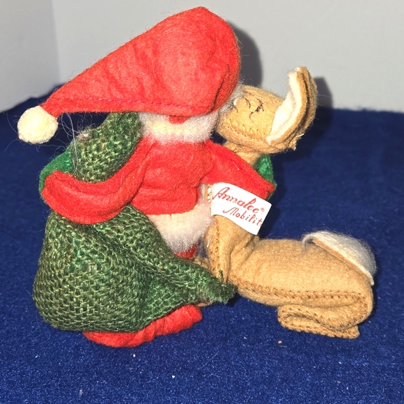 Annalee Vintage 1981 Santa With Reindeer and Reindeer Tree Ornament - Picture 4 of 7